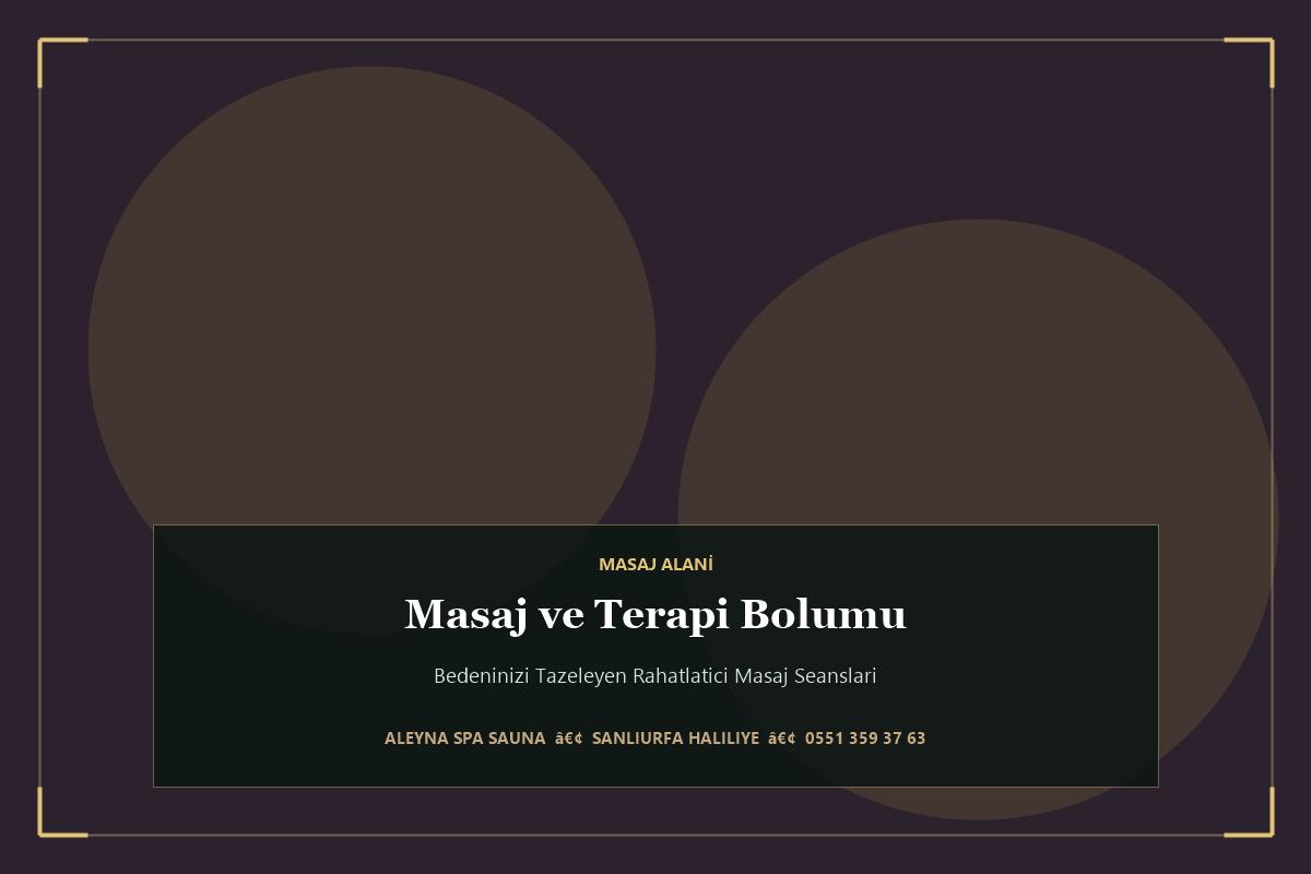 Dinlenme & Masaj Alanı