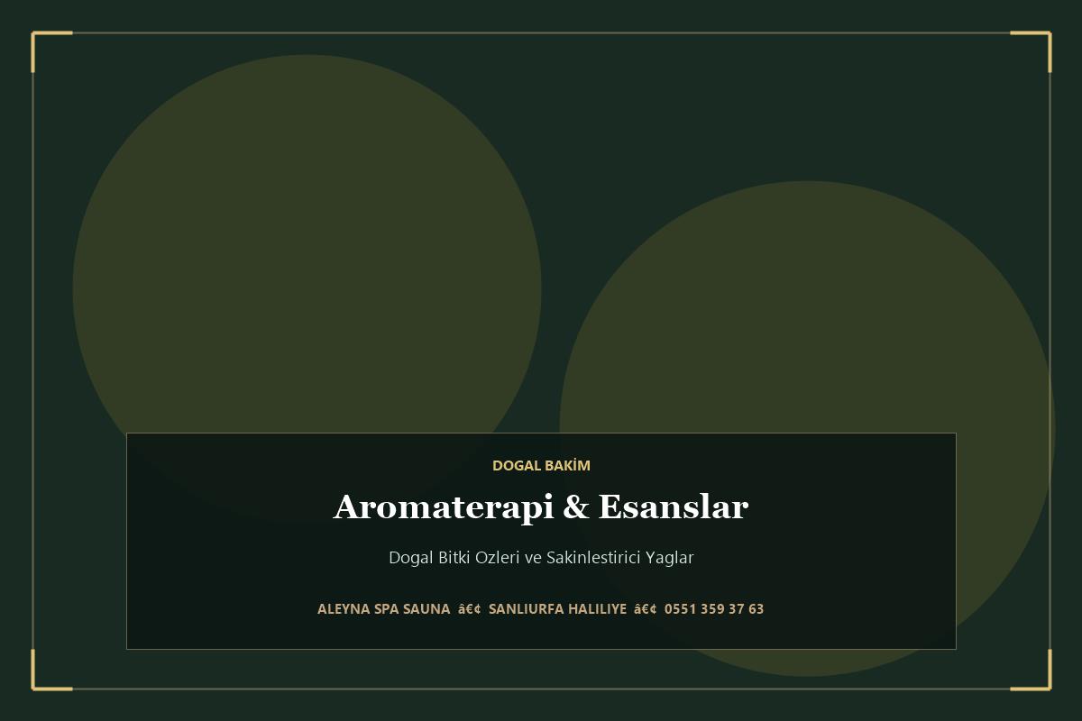 Doğal Aromaterapi Detayları