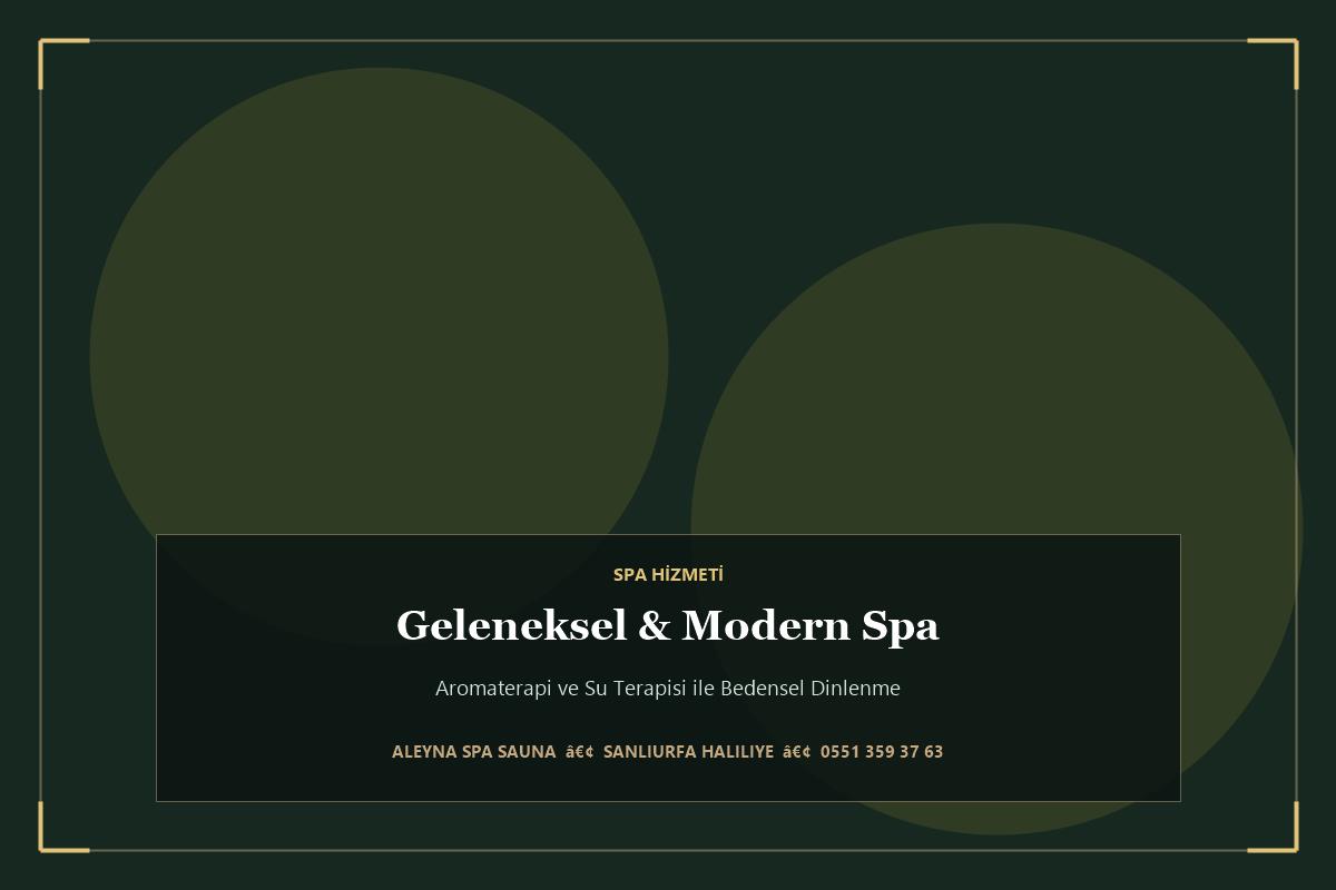 Geleneksel & Modern Spa